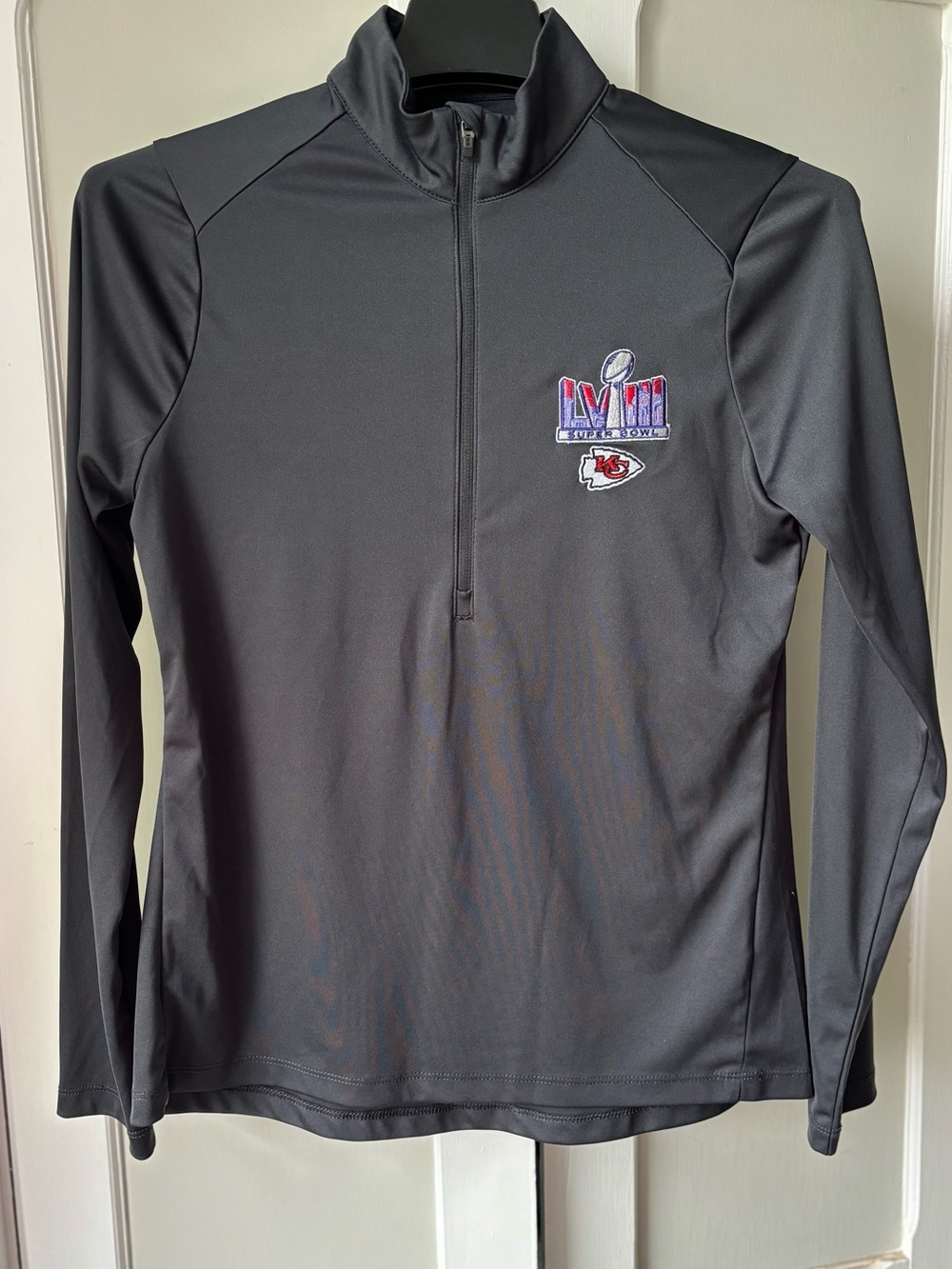 NFL Chiefs Super Bowl Antigua Athletic Quarter Zip Long Sleeve Shirt Size Small